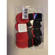 LONSUNEER Paw Protector Dog Boots Set of 4 Breathable Soft Sole Nonslip Size X-Small Color Red