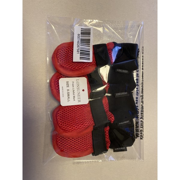 LONSUNEER Paw Protector Dog Boots Set of 4 Breathable Soft Sole Nonslip Size X Small Color