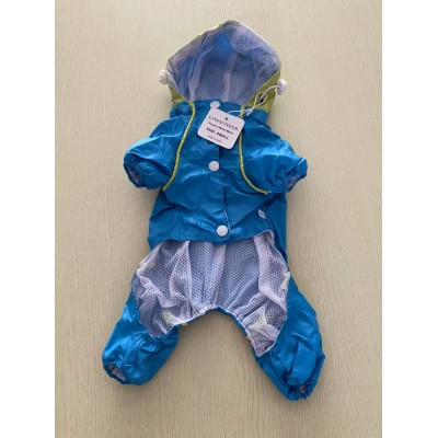 LONSUNEER Small Dog Raincoat 4 - Legged with Leash Hole (Small)